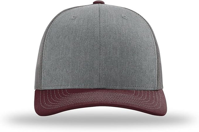 Richardson 112 Trucker Hat - Premium Adjustable Snapback Hat - Structured Six Panel Richardson Blank Caps