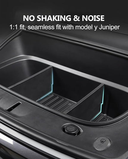 2PCS Front Trunk Partition for Tesla Model Y Juniper 2025 2026 Frunk Partition Tpe Front Trunk Organizer Dividers Model Y Accessories for Supermarket Daily Travel Goods Storage Separation