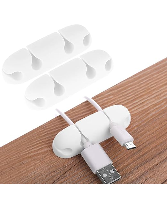 Cable Clips 3PCS Cord Wire Organizer Cable Management Holders 4 Hole Silicone Cable Harness USB Charging Accessory Cable Holder for Office and Home Desk