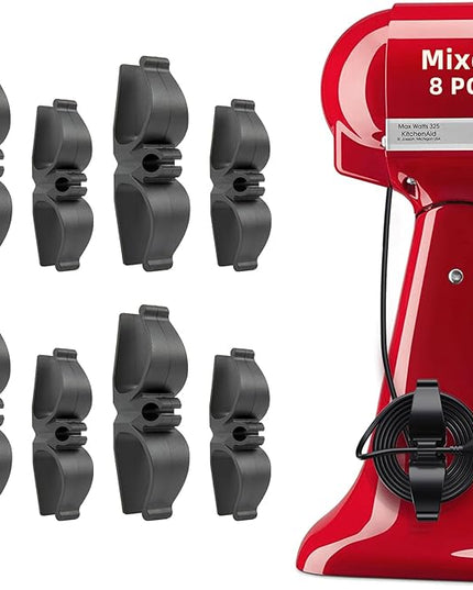 Cord Organizer for Appliances, Small&Large 8 Pack Upgraded Kitchen Appliance Cord Organizer Stick On Appliance Wire Wrapper for Appliances Mixers, Coffee Maker, Pressure Cooker