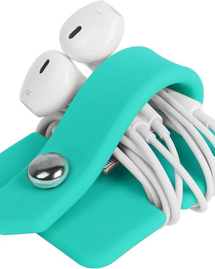 Cord Organizer Earbuds Holder Earphone Wrap Earphones Organizer Headset Headphone Earphone Wrap Winder Cord Manager Cable Winder Blue