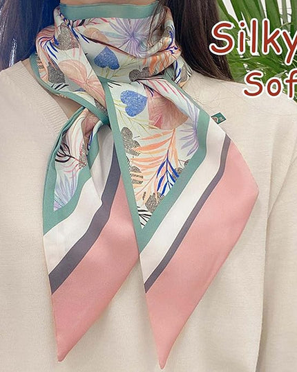 Dailyacc Hair Scarf for Women Fashion Silky Satin Headscarf Wrap Breathable Lightweight Neck Scarves For Handbag