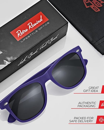 Retro Rewind Polarized Sunglasses for Men and Women - UV Protection Classic Sun Glasses