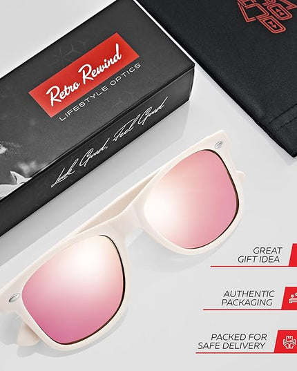 Retro Rewind Polarized Sunglasses for Men and Women - UV Protection Classic Sun Glasses