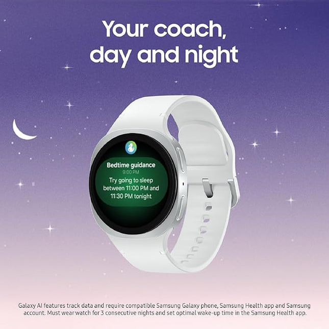 Samsung Galaxy Watch 8 (2025) 44mm Bluetooth Smartwatch, Cushion Design, Fitness Tracker, Sleep Coaching, Running Coach, Energy Score, Heart Rate Tracking, Graphite [US Version, 2 Yr Warranty]