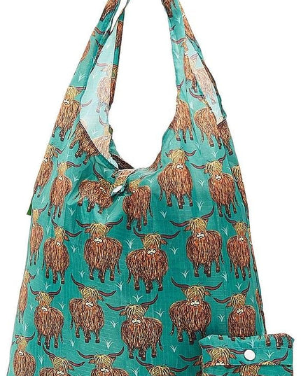 ECO CHIC Foldable Reusable Grocery Bags - Lightweight, Recycled & Reusable Shopping Bag - Waterproof Packable Tote