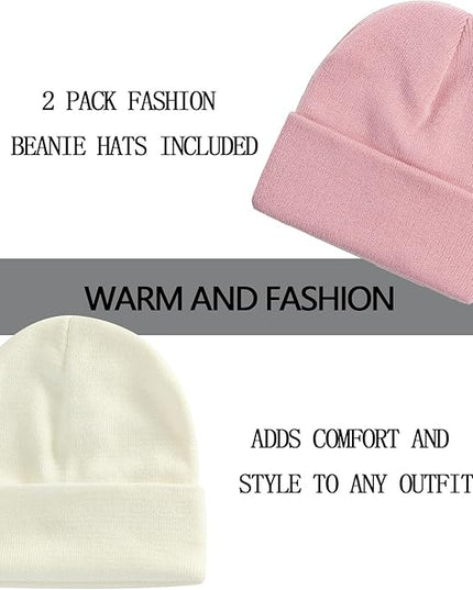 ZOORON 1&2 Pack Beanie for Men Women Slouchy Beanie Hats Winter Knit Caps Soft Ski Hat Unisex