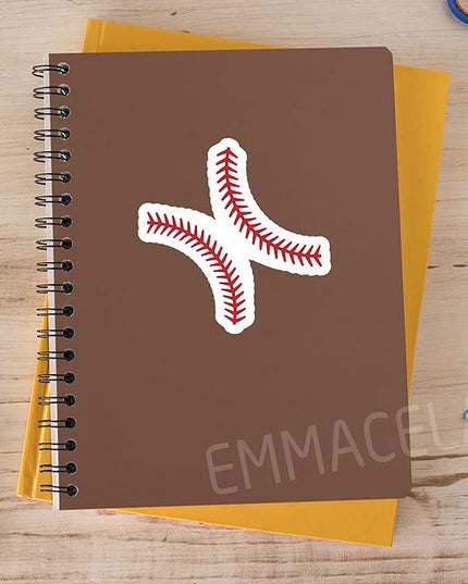 (3PCS) Baseball Stickers, Baseball Seams Decal Waterproof Vinyl Sticker for Water Bottle, Tumbler, Scrapbook, Helmet, Laptop, Gift for Boys Girls Team Baseball Lovers, Size 3" x 2.9 "