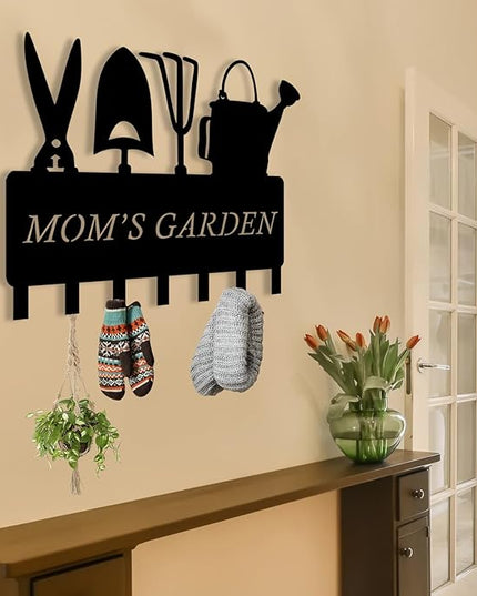 Personalized Metal Key Holder for Wall, Metal Wall Mount Custom Name Hooks, Key Organizer for Garden, Letter Wall Decoration Key Hook, Key Hanger Decor, Key Rack for Outdoor Kitchen, Gift for Gardener