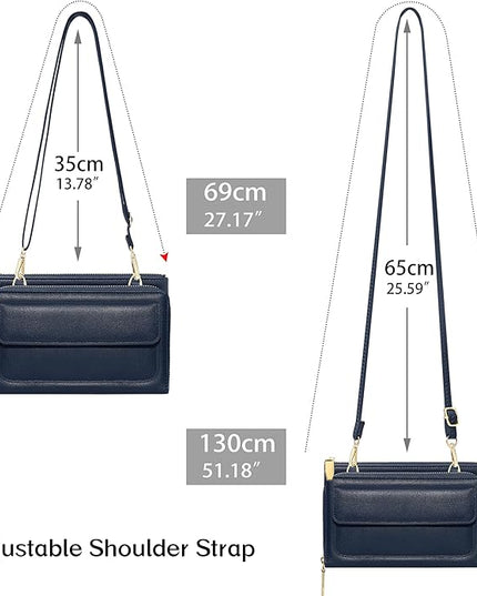 KUKOO Small Crossbody Bag Cell Phone Purse Wallet with Credit Card Slots for Women