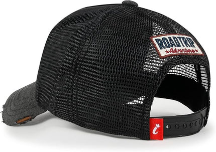 ililily Premium Road Trip Vintage Distressed Snapback Trucker Hat Baseball Cap