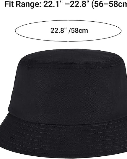 Umeepar Unisex Cotton Packable Bucket Hat Sun Hat Plain Colors for Men Women