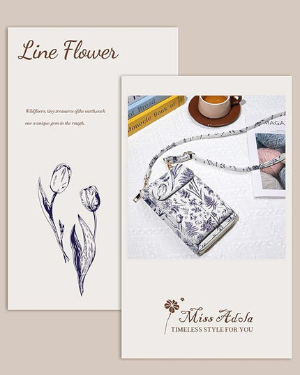Cute Small Crossbody Purse Cell Phone Bags for Women - Leather Cellphone Wallet Purse with Shoulder Strap