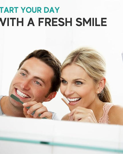 Avistar 40 Prepasted Disposable Toothbrushes Individually Wrapped - Single Use Pre Pasted Disposable Toothbrushes with Toothpaste Built in - Waterless Toothbrush for Travel, Guests, Hotel, & Camping