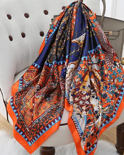 Fashion Scarves Scarf 100% Silk Feeling Scarf Silk Like Scarves Long Lightweight Sunscreen Shawls for Women
