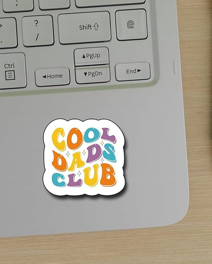 (3Pcs) Cool Dad's Club Sticker, Decal Gifts Dad Decorate Books Laptop Phone Water Bottles Kindles Stickers Tumbler Sticker Waterproof Vinyl Decorate Sticker 3" Inch