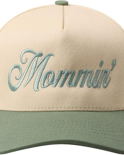 MIRMARU Two-Tone Vintage Canvas Trucker Hats for Men & Women, Adjustable Size Baseball Caps with Trendy Embroidered Design