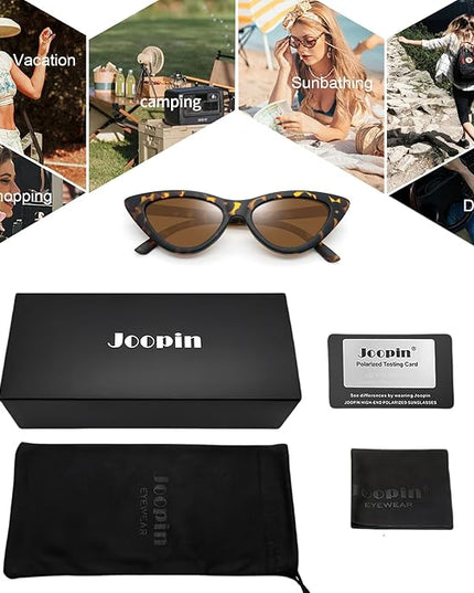 Joopin Polarized Cat Eye Sunglasses for Women Vintage Cateye Sun Glasses UV400 Protection