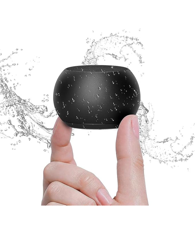 Small Speaker, Portable Bluetooth Speaker with Loud Stereo Sound and Robust Bass, Mini Speaker with Lanyard Easy to Carry, Brief Design, IPX7 Waterproof for Shower, Room, Biking, Hiking, Black