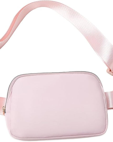 Belt Bag for Women, Cross Body Fanny Pack Fashion Waist Packs Everywhere Belt Bag with Adjustable Strap Gifts for Teen Girls Women Men (Pink)