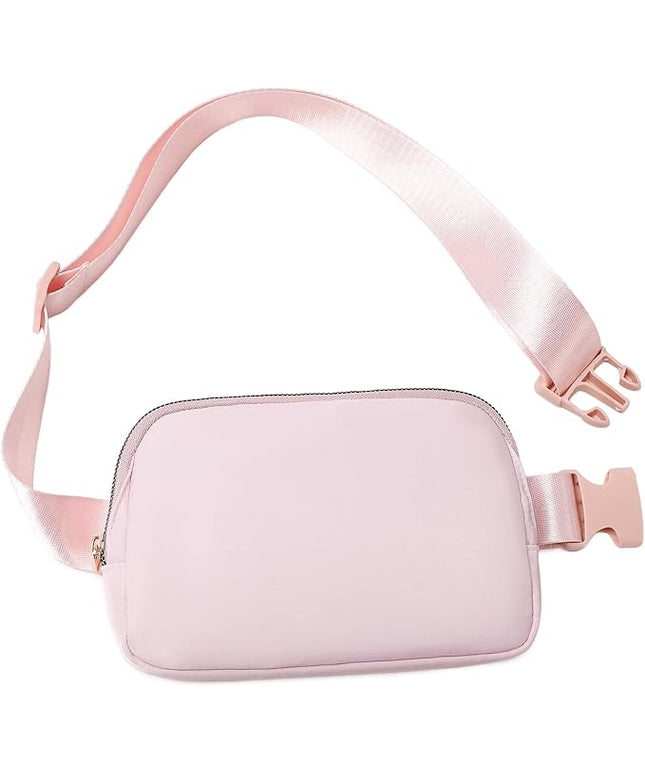 Belt Bag for Women, Cross Body Fanny Pack Fashion Waist Packs Everywhere Belt Bag with Adjustable Strap Gifts for Teen Girls Women Men (Pink)