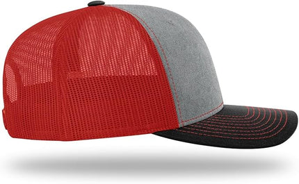 Richardson 112 Trucker Hat - Premium Adjustable Snapback Hat - Structured Six Panel Richardson Blank Caps