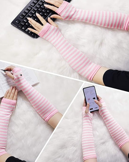 Bienvenu Punk Gothic Rock Long Arm Warmer Fingerless Gloves