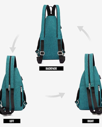 LOVEVOOK Sling Bag for Women Casual Daypack Nylon Crossbody Sling Backpack Travel Shoulder Bag Hiking Daypack