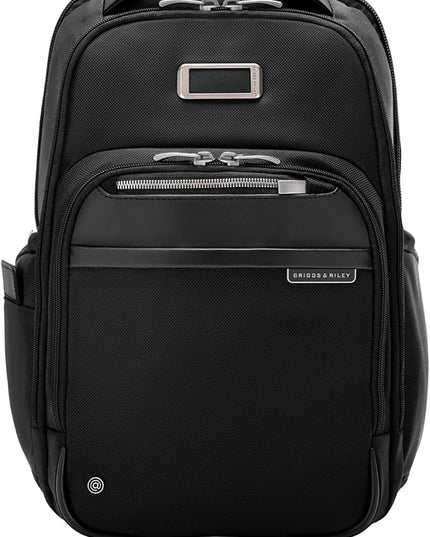 Briggs & Riley Medium Cargo Backpack for Women & Men - Laptop Backpack, For Work & Travel, Lightweight & Durable, Padded Straps, Fits up to 15" Laptop - @work Collection, Black