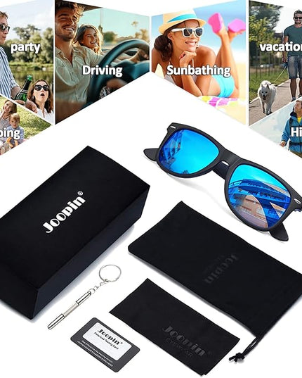 Joopin Square Sunglasses Polarized UV Protection Trendy Designer Sun Glasses Men Women