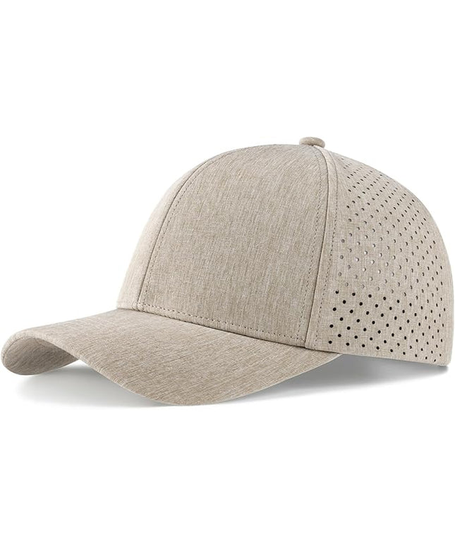VOBOOM Men Snapback Trucker Hat, Baseball Cap for Breathable Side Laser Cut Holes
