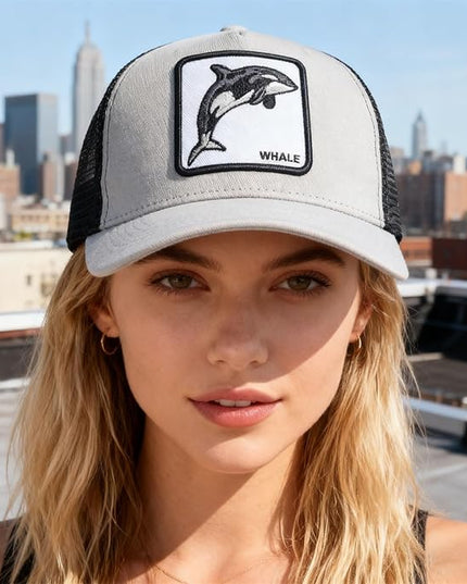 Classic Unisex Various Animal Series Embroidery Farm Adjustable Mesh Snapback Trucker Hat