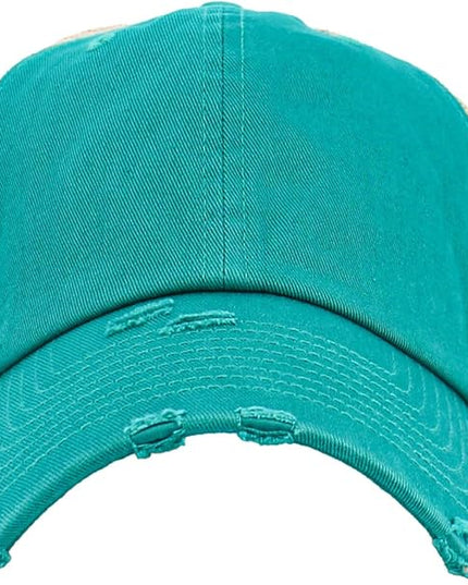 KBETHOS Vintage Washed Distressed Cotton Dad Hat Baseball Cap Adjustable Polo Trucker Unisex Style Headwear
