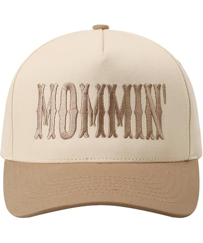 MIRMARU Two-Tone Vintage Canvas Trucker Hats for Men & Women, Adjustable Size Baseball Caps with Trendy Embroidered Design