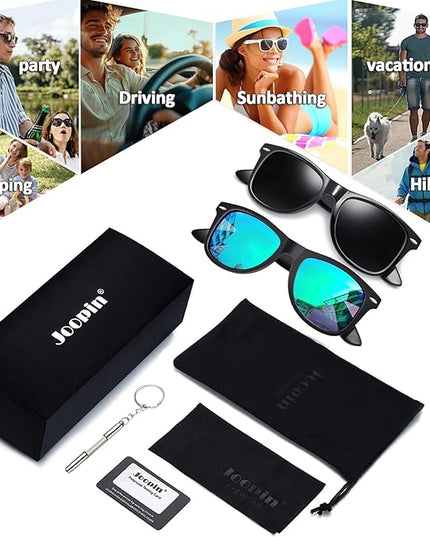 Joopin Square Sunglasses Polarized UV Protection Trendy Designer Sun Glasses Men Women