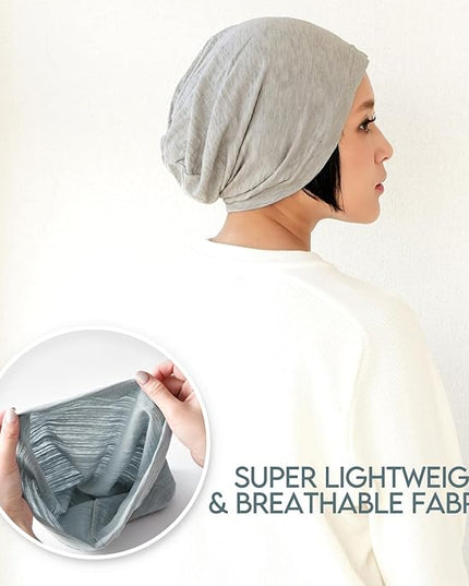 CHARM Cotton Summer Beanie for Men & Women - Slouchy Lightweight Chemo Headwear for Women, Hipster Fashion Slouchy Hat