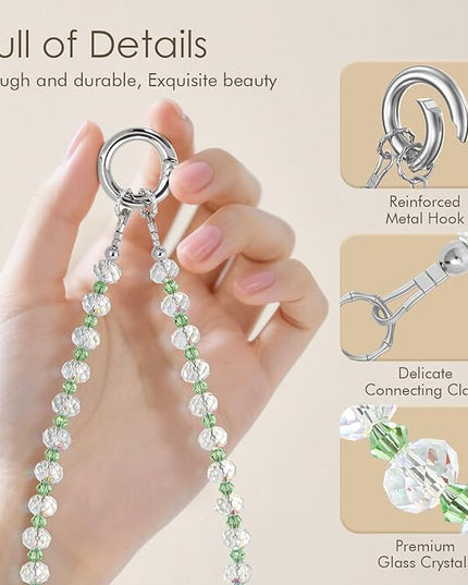 SURPHY Phone Charm, Phone Charms Strap with Tether Tab & Premium Metal Buckle, Cellphone Wrist Strap Chain