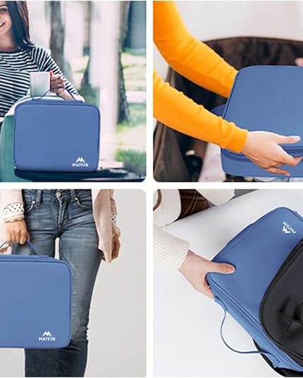 MATEIN Cable Organizer Bag, Large Travel Tech Organizer Water Resistant Electronic Accessories Case with Handle for Tablet, Cables, USB, Hard Drive, Double Layers Travel Gift for Men and Women, Blue
