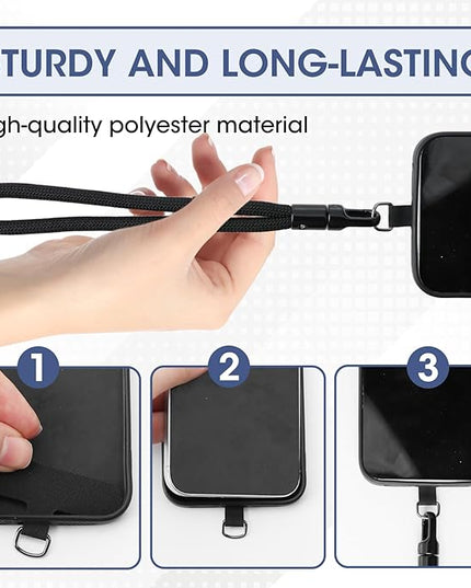 Phone Wrist Strap, Phone Lanyard Wrist, 2 Pack 7.28" Anti Theft 360° Rotation Adjustable Reinforced Phones Strap, Universal Wrist Strap for Phones Case