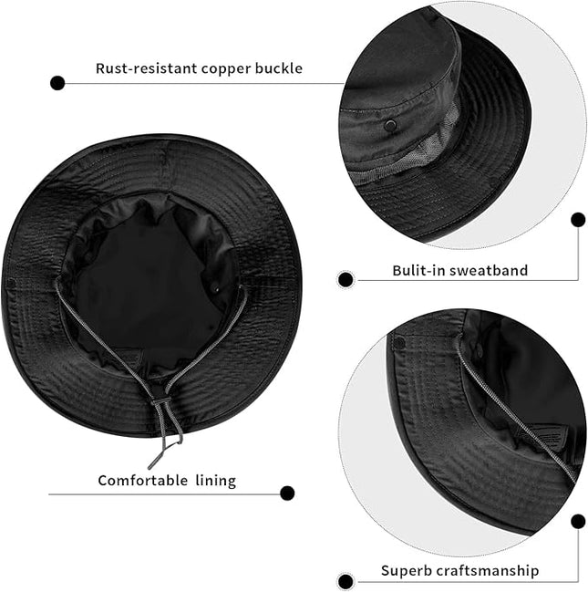 Sun Hats for Men Women Bucket Hat UPF 50+ Boonie Hat Foldable UV Protection Hiking Beach Fishing Summer Safari