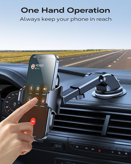VICSEED [True Strongest Suction] [Rally Racing-Grade Stability] Phone Holders for Your Car 2025 Upgraded Car Phone Holder Mount Truck Stand Cradle for iPhone Samsung All Phones, Dark Blue