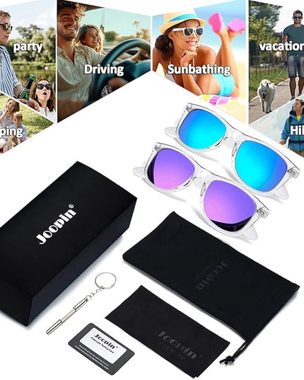 Joopin Square Sunglasses Polarized UV Protection Trendy Designer Sun Glasses Men Women