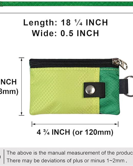 Minimalist RFID Blocking Small Wallet with ID Window,WaterResistant Zip Id Case Wallet with Lanyard Keychain for Cards,Cash,Travel,Women,Men