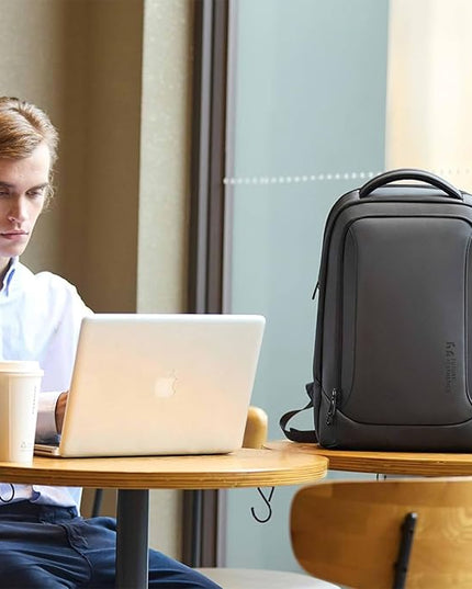 hk Laptop Backpack for Men with USB Charging Port for Business Work College Travel (Dark Grey, 17.3 inch)