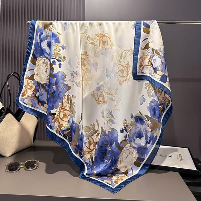 Headscarf Large Square Scarf 35" Fashion Scarves Silk Feeling Hair Wrapping Scarfs Hairscarf BA16
