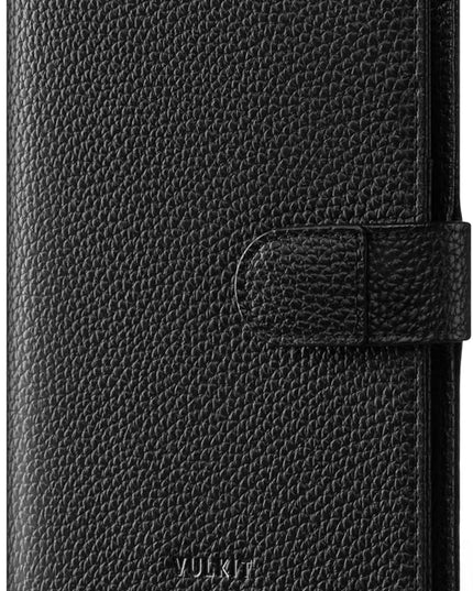 VULKIT Leather Passport Travel Wallet for 2 Passports Pocket Slim Double Passport Holder RFID Blocking with ID Window for Women or Men