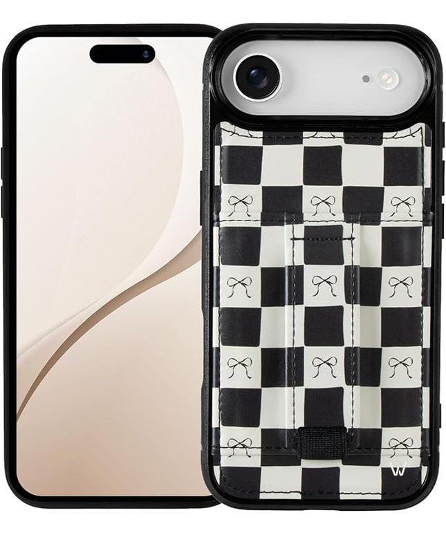 Walli Cases for iPhone 17 Air Case Aesthetic Wallet Phone Case Card Holder, Securely Holds up to 2 Cards - Cute, Trendy Phone Cover for Women, fits iPhone 17 Air, with Kickstand & Finger Strap