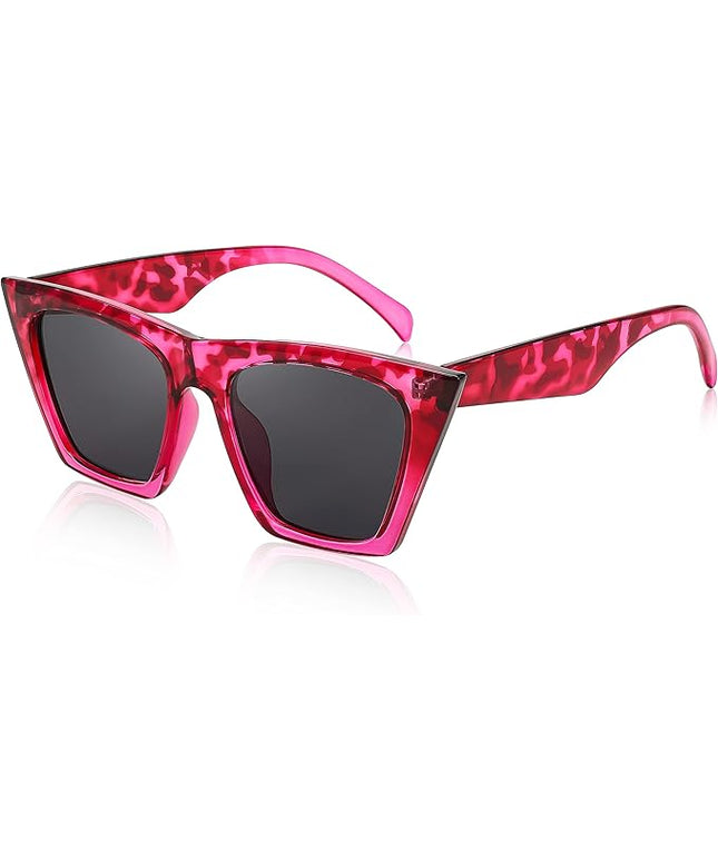 FEISEDY Vintage Square Cat Eye Sunglasses Women Trendy Cateye Sunglasses B2473