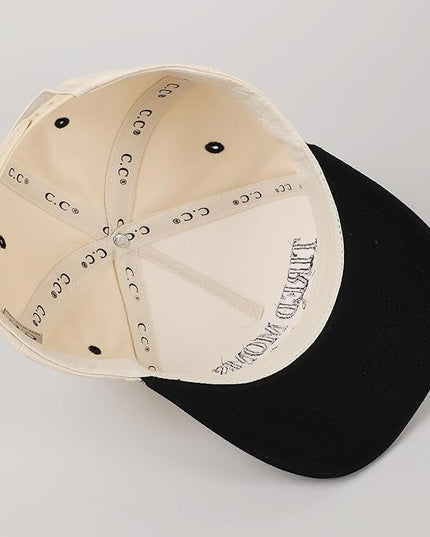 MIRMARU Two-Tone Vintage Canvas Trucker Hats for Men & Women, Adjustable Size Baseball Caps with Trendy Embroidered Design