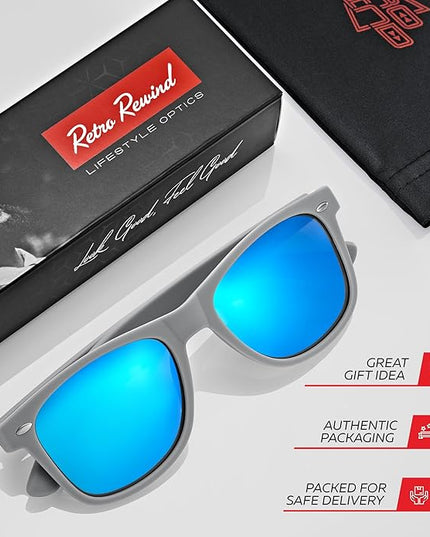Retro Rewind Polarized Sunglasses for Men and Women - UV Protection Classic Sun Glasses